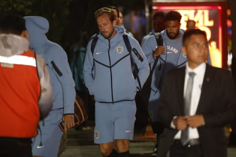 Llegada de la selección de Inglaterra a su hotel de concentración en Ciudad de México
